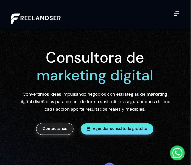 version tablet de la web de Freelandser